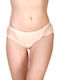 Damen Slip mit Spitze Beige