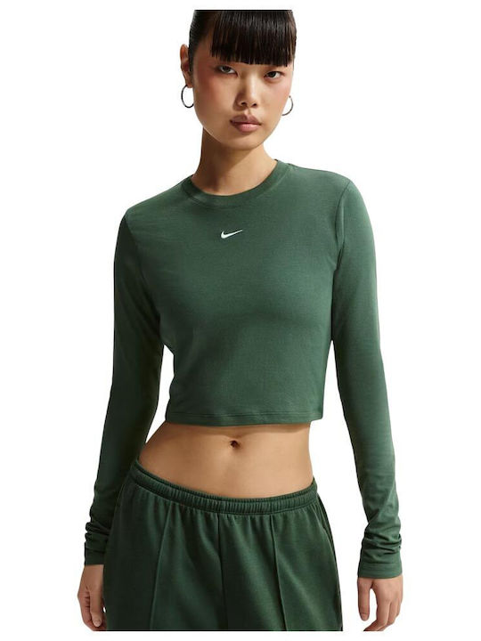 Nike Sportswear Γυναικείο Crop Top Βαμβακερό Μα...