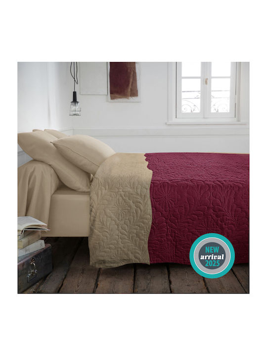 Go Smart Home Coverlet Single Beige-burgundy 160x220cm