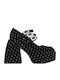 Pumps mit Chunky hohem Absatz Schwarz