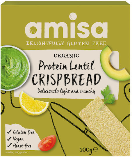 Paine Crocanta Proteine Din Linte Fara Gluten Eco-Friendly 100g Amisa