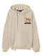 Sweatshirt mit Kapuze Ecru