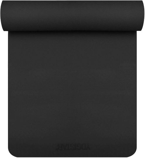 Yogistar Exercise Mat Black with Carry Strap (180x60x1cm)