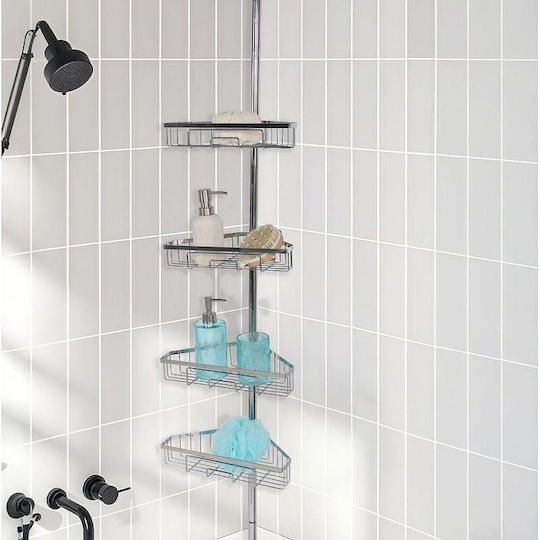 Inter Ceramic Ъглов Стенен Рафт за баня Пластмасен 22x30x6см