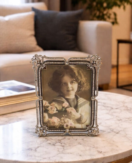 Inart Metallic Photo Frame with Silver Frame