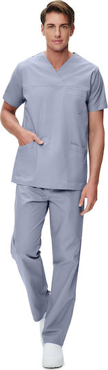 Anta Uniforms Unisex Σετ Ιατρικό Παντελόνι και Μπλούζα Γκρι από Βαμβάκι και Πολυεστέρα