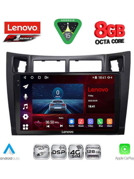 Lenovo Auto-Audiosystem für Toyota Yaris 2006-2011 (Bluetooth/USB/WiFi/GPS/Apple-Carplay/Android-Auto) mit Touchscreen 9"