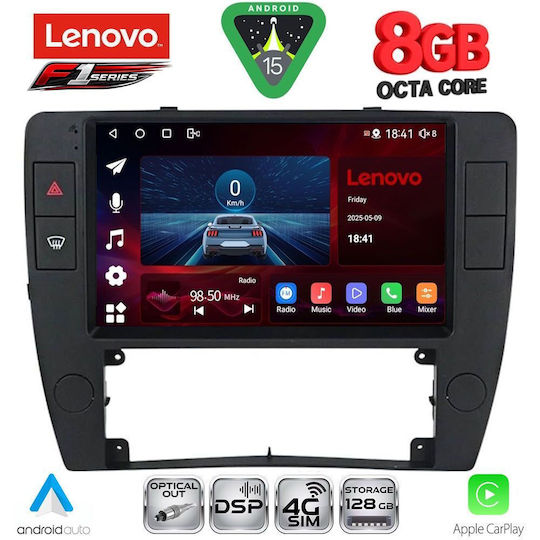 Lenovo Car Audio System for Volkswagen Passat 2000-2005 (Bluetooth/USB/WiFi/GPS/Apple-Carplay/Android-Auto) with Touch Screen 9"