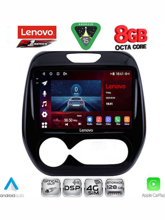 Lenovo Car Audio System for Renault Captur 2013-2019 (Bluetooth/USB/WiFi/GPS/Apple-Carplay/Android-Auto) with Touch Screen 9"