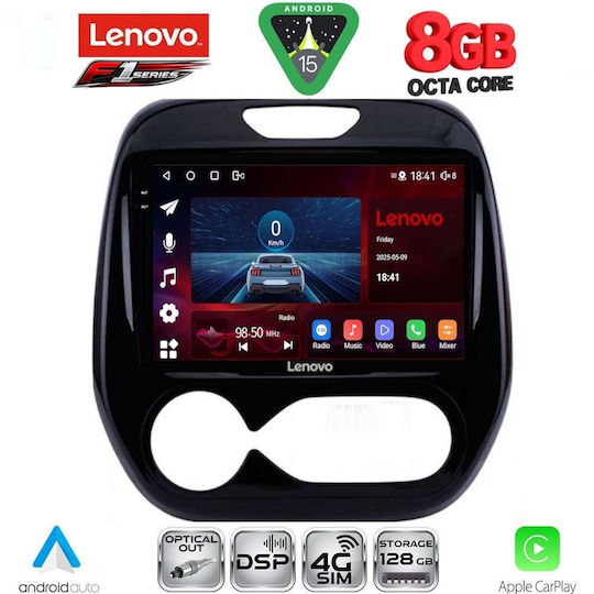Lenovo Ηχοσύστημα Αυτοκινήτου για Renault Captur 2013-2019 (Bluetooth/USB/WiFi/GPS/Apple-Carplay/Android-Auto) με Οθόνη Αφής 9"