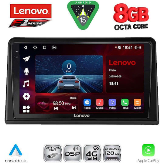 Lenovo Ηχοσύστημα Αυτοκινήτου για Renault Express 2020 (Bluetooth/USB/WiFi/GPS/Apple-Carplay/Android-Auto) με Οθόνη Αφής 9"