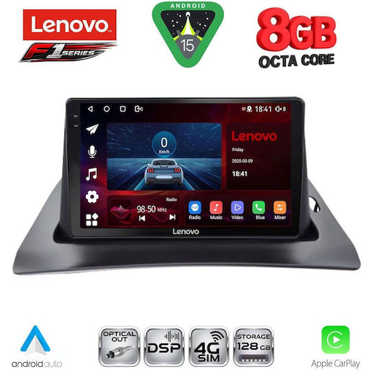 Lenovo Ηχοσύστημα Αυτοκινήτου για Renault Kangoo 2010 (Bluetooth/USB/WiFi/GPS/Apple-Carplay/Android-Auto) με Οθόνη Αφής 9"