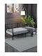 Μεταλλικό Daybed Μαύρο Μονό 90x190 – Πολυλειτουργικό Κρεβάτι 100x200 Cm