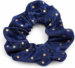 Hair Scrunchie Gold Details Blue 174