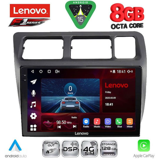 Lenovo Car Audio System for Toyota Corolla 1992-1997 (Bluetooth/USB/WiFi/GPS/Apple-Carplay/Android-Auto) with Touch Screen 9"