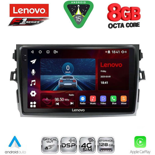 Lenovo Car Audio System for Toyota Corolla 2006-2012 (Bluetooth/USB/WiFi/GPS/Apple-Carplay/Android-Auto) with Touch Screen 9"
