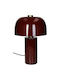 Metall Tischlampe mit Rot Schirm und Basis