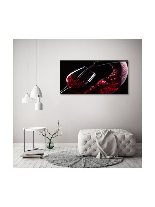 Tablou Decorativ Pânză Cadru Gata De Agățat Perete Roșu Vin 120x60 Cm