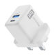 Cellular Line Charger Without Cable with USB-A Port and USB-C Port 30W Power Delivery Whites (UK)