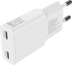 4Smarts Ladegerät ohne Kabel GaN mit 2 USB-C An...