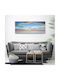 Canvas Painting Wall Decoration Twilight Over The Sea 125x50 Cm