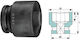 1.1/2'' 6-point Short Impact Socket Size 55