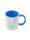 Peanuts Snoopy and Woodstock Κούπα Κεραμική Μπλε 330ml