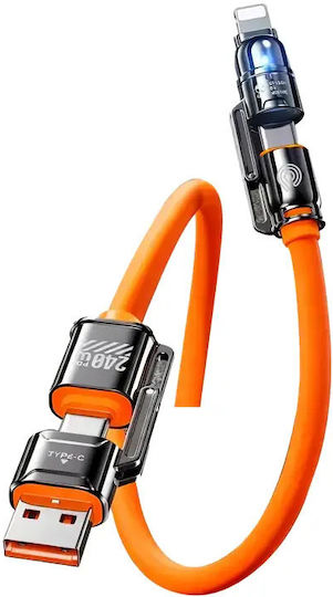 Hyperloq USB zu Kabel Orange 1.2m (52475970650450)