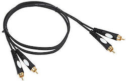 Bst Кабел 2x RCA Мъжки 2x RCA Мъжки Стерео 1.5м