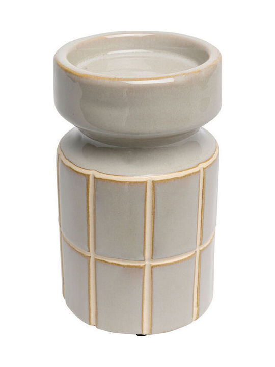 Kare Design Candle Holder Ceramic in Gray Color 11x18x11cm 1pcs