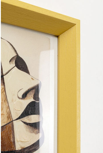 Gerahmtes Bild Porträt Modern 22x27cm 2 Stück