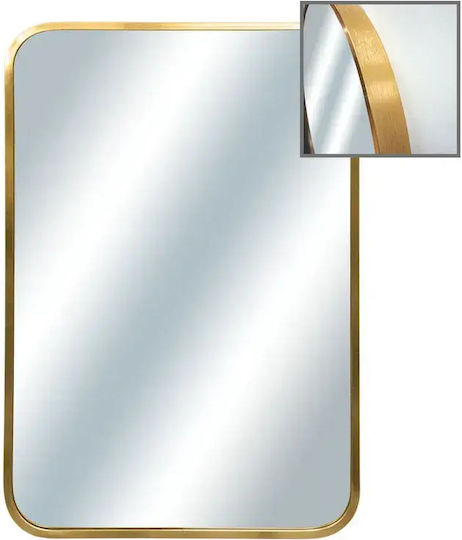 Marhome 16-23365-1 Καθρέπτης Ορθογώνιος Χρυσός 80x60cm
