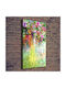 Panou Pânză Living Decorațiune Perete Flori Colorate 70x140 Cm