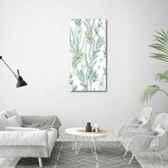 Innendekoration Gemälde Wandbild Leinwand Blumenmuster 60x120 cm