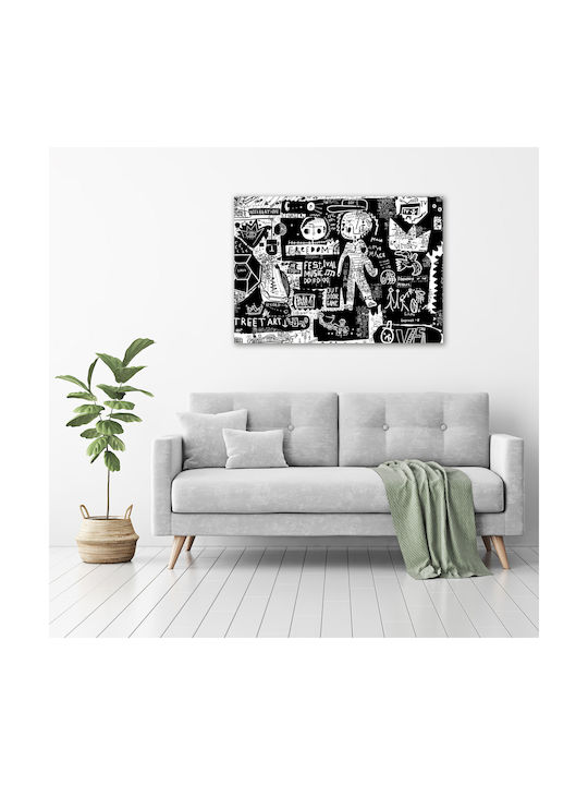 Canvas Painting Bedroom Aesthetic Decoration Graffiti 100x70 Cm