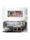 Wandbild Segeltuch Hochwertiger Druck Buntes Graffiti 125x50 cm