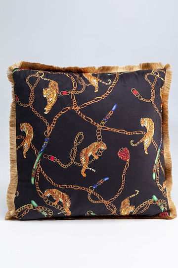Kare Design Μαξιλάρι Tiger Chain Μαύρο 45x45εκ.