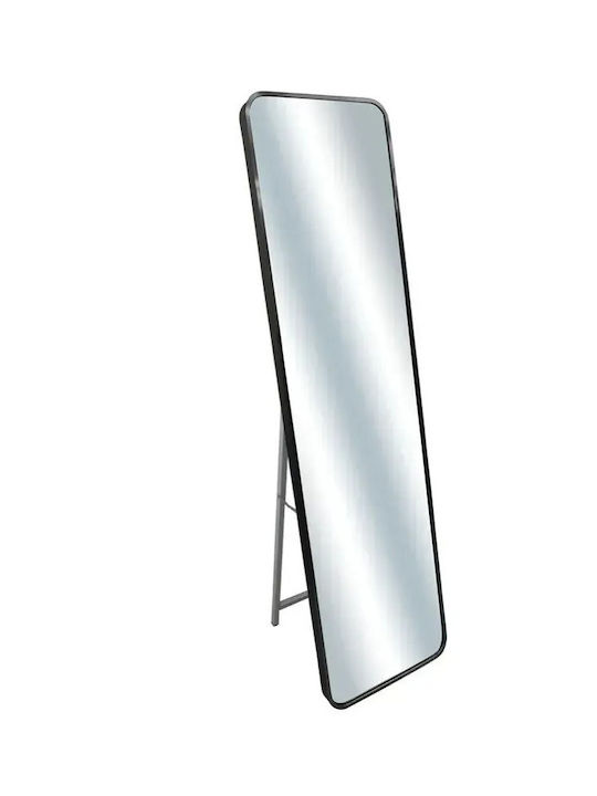 Marhome Boden- oder Standspiegel mit Schwarzem Aluminium Rahmen 150x40cm