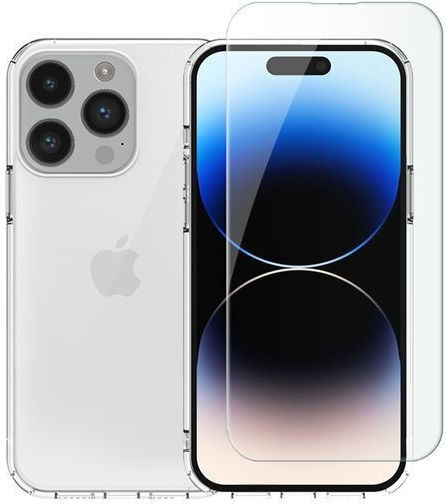 Redshield Back Cover Silicon / Tempered Glass Transparent (iPhone 14 Pro)