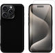 Redshield Umschlag Rückseite Silikon / Gehärtetes Glas Schwarz (iPhone 15 ProXiaomi 15 Pro)