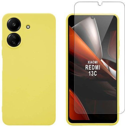 Redshield Set Back Cover Silicon / Tempered Glass (Realme C65)
