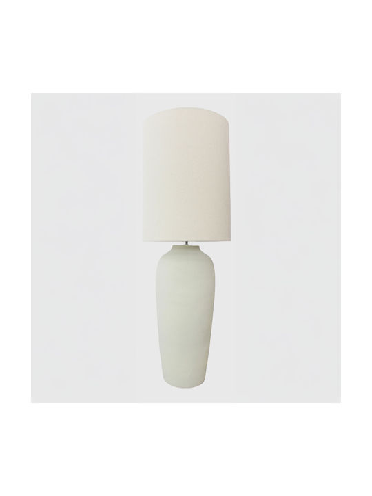 InTheBox Eonia Keramik Tischlampe mit Weiß Schirm und Basis