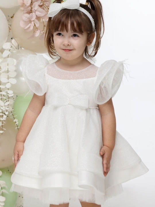 Mi Chiamo White Baptism Dress made of Tulle