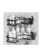 Corner Wall Mounted Bathroom Shelf Metallic Black