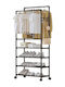 Cuier de podea Neagră 188x56cm