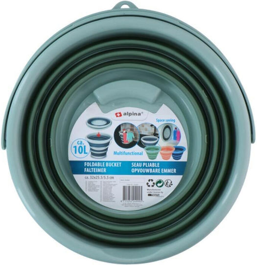 Alpina Switzerland Coș De Gunoi Din Plastic Verde 10lt