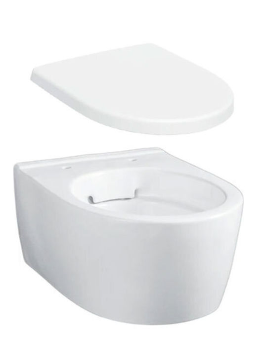 Geberit Λεκάνη Κρεμαστή με Καζανάκι με Κάλυμμα Soft Close Λευκή