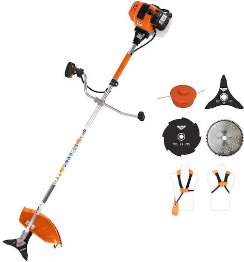 Trimmer Pentru Iarbă Pe Benzină Ruris Dac 510 3.5 Cp 62 Cm3 Motor Tez 2 Timpi Diametru De Tăiere 21 Cm Tambur Cu Fir Disc Cu 3 Lame Disc Cu 8 Dinți Disc Cu 80 Dinți Carbură
