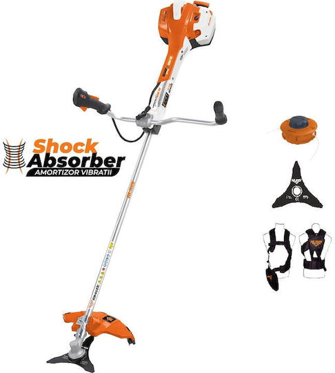 Ruris Motocoasă Ruris Rr460c 3 CP 46,5 Cm3 2 Timpi Lățime de Tăiere 255 Mm Pornire Manuală 1 L Benzină Autocut Lamă cu 3 Dinți
