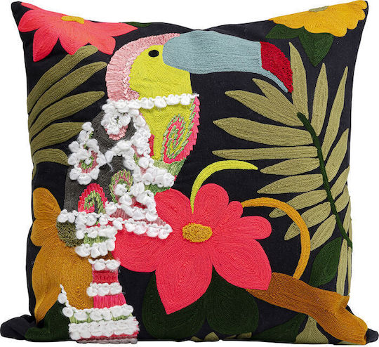 Kare Design Kare Design Zierkissen Sofa-Kissen Tropical Papagei Mehrfarbig 45x45cm